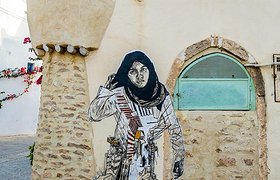 突尼斯小镇的艺术展