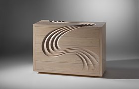 Martin Gallagher Designs A Chest Of Drawers With Hand-Sculpted Channels