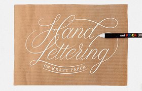 Hand lettering on Kraft paper