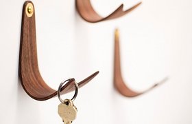 A Simple Wall Hook Made From Bent Wood